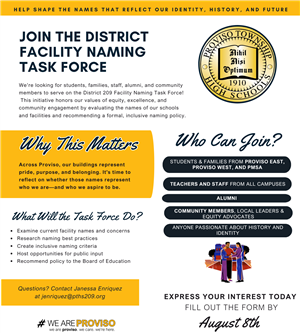 Facility Naming Task Force Flyer